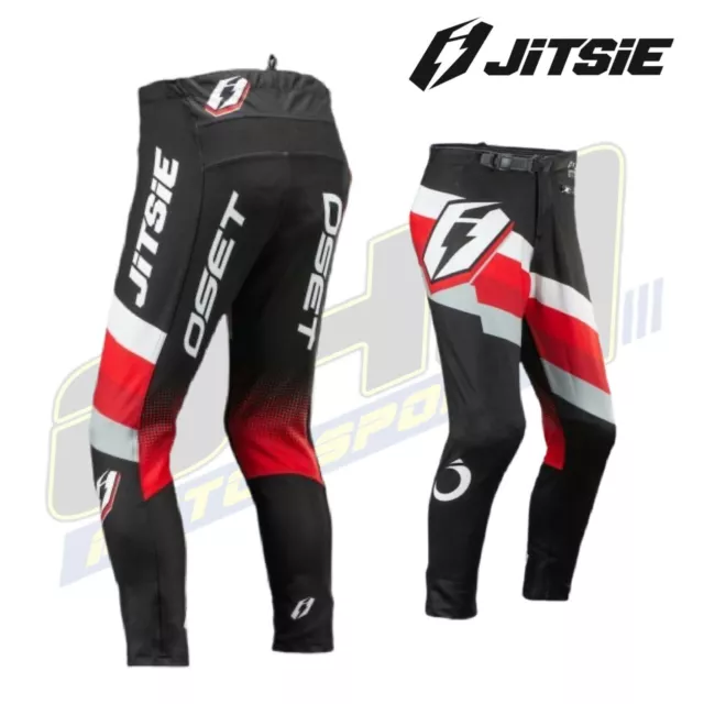 OSET by JITSIE Kinder Trials Hose Unterteil Hose - schwarz/rot - NEU