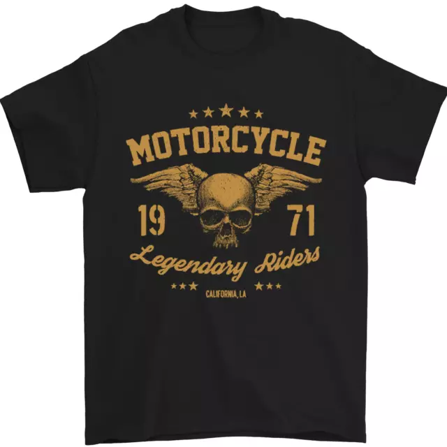 Moto Legendario Riders Motero Moto Hombre Camiseta 100% Algodón