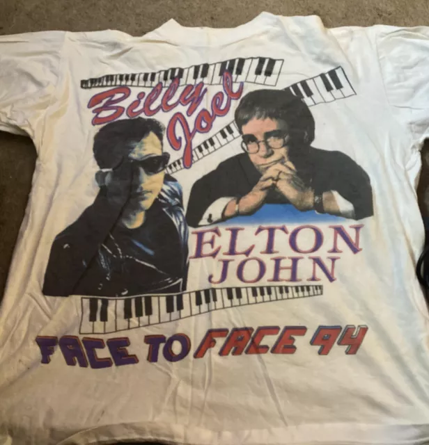 Billy Joel And Elton John 94 Face To Face, Pianoman Tour T Shirt, Size XL