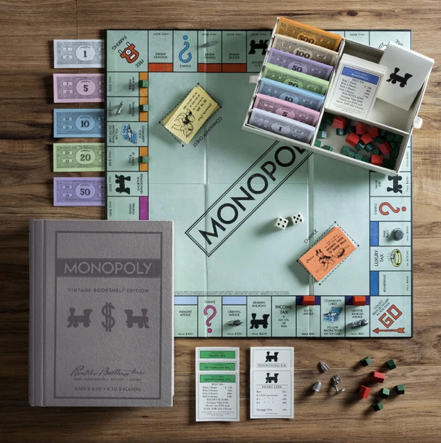 MONOPOLY VINTAGE BOOKSHELF Edition Deluxe Collectible Book Board Game