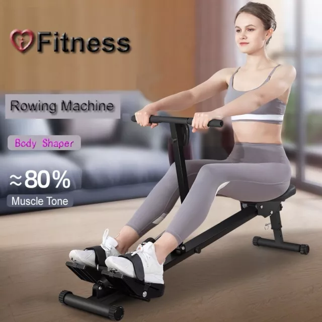 Rowing Machine Rower Resistance Exercise Fitness Gym Home Cardio 2