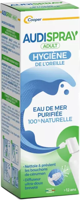 AUDISPRAY ADULT - Hygiène Régulière De L'Oreille - Eau De Mer Purifiée 100% Natu 2