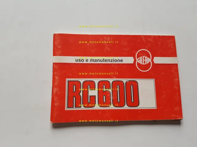 Gilera RC 600 1989 manuale uso manutenzione originale owner's manual
