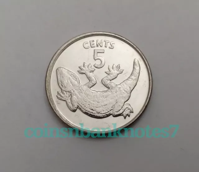 1979 Kiribati 5 Cents Coin, KM3 Uncirculated / Lizard