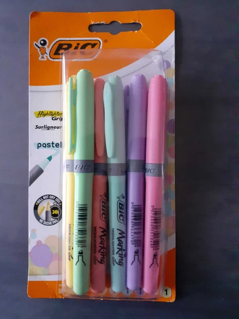 Lot de 6 surligneurs pastel BIC