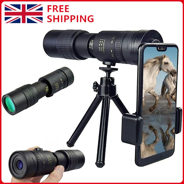 4K 10-300X40mm Super Telephoto Lens Zoom Monocular Telescope Night Waterproof UK