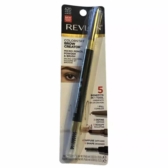 Revlon Colorstay Brow Creator Micro Pencil Powder & Brush #620 AUBURN