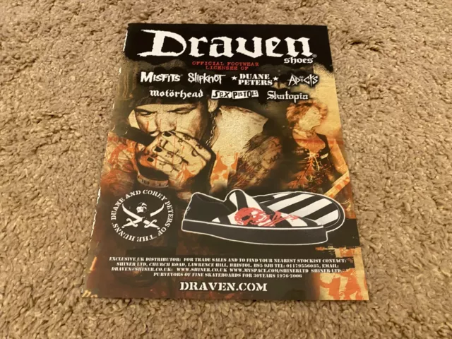 Vbk13 Advert 11X8 Darven Shoes. Motorhead. Sex Pistols. The Adicts. Slipknot
