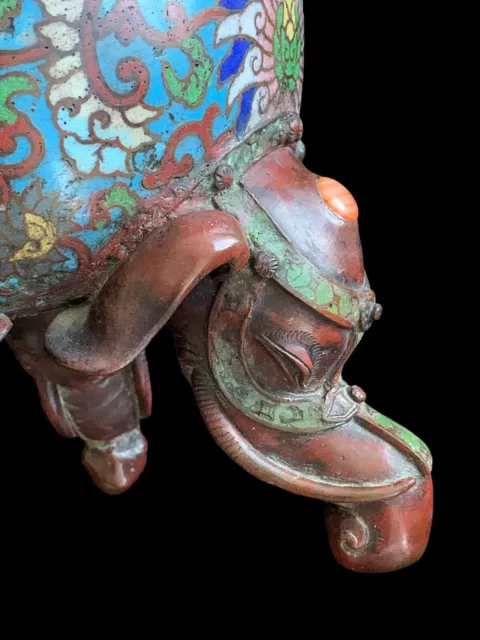Chinese Bronze Elephant Censer & Cover ~ late 19th / early 20th Century