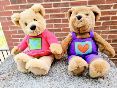 Hallmark Kiss Kiss Bears Kissing Magnetic Nose Plush Stuffed Valentine