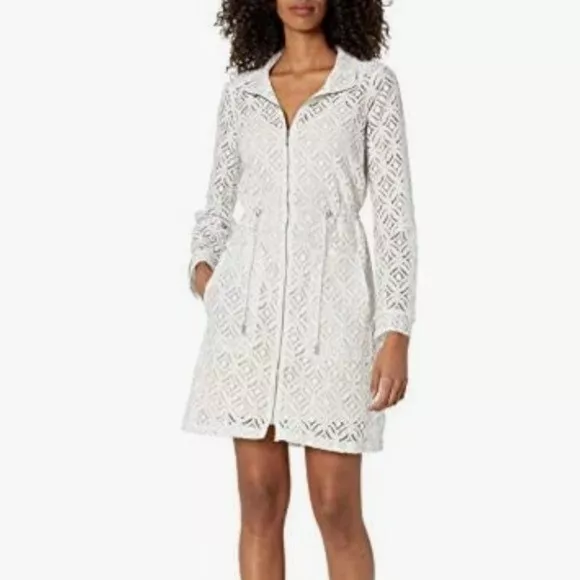 NWT Nic & Zoe Lush Lace Trench Long Sleeve Jacket size M