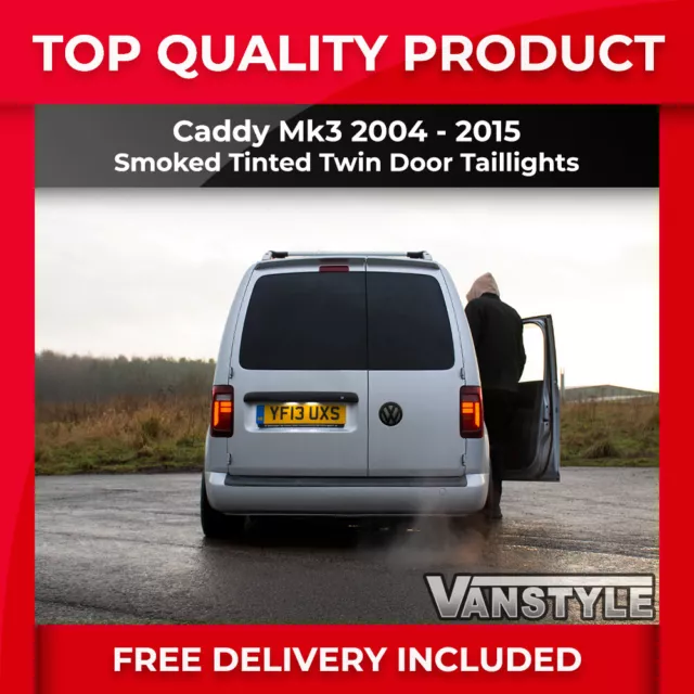 FITS VW CADDY Mk3/4 Genuine Vw Smoked Tinted Twin Door Rear Taillights  £189.99 - PicClick UK