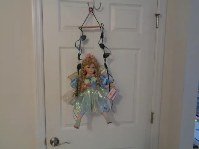 J. Misa Collection Porcelain Angel  Fairy Doll Swinging