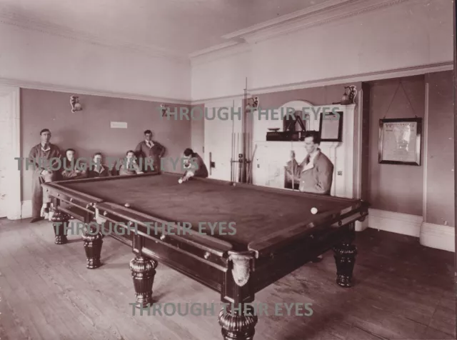 WW1 photo patients billiard room Englethwaite Hall Auxiliary Military Hospital