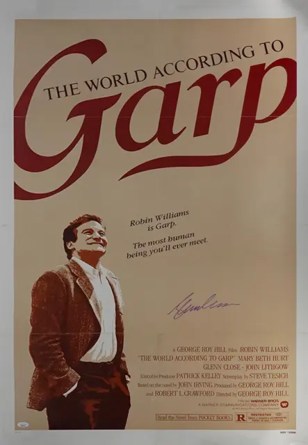 The World According to Garp 27x40 Movie Poster Autographed by Glenn Close JSA
