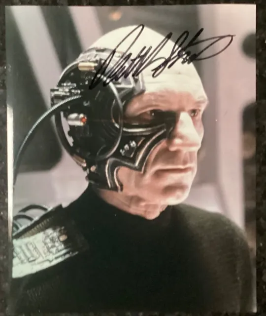 Patrick Stewart signed photo as a Borg from Star Trek