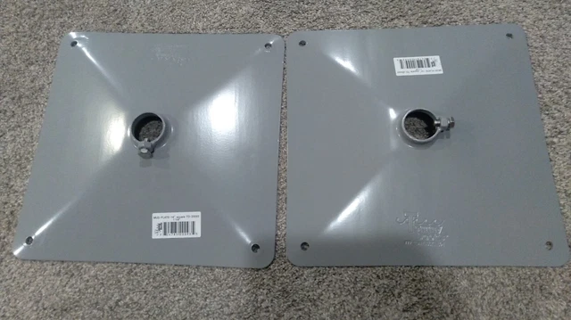 Pair of Tommy Docks TD-20093 Gray 14 in. Square 9 ga. Steel Muck Footpads