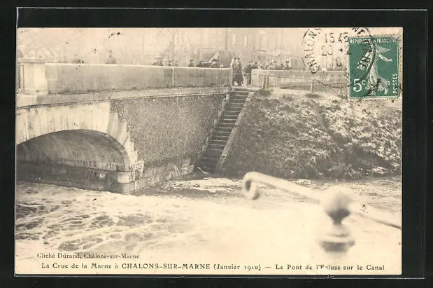 CPA Chalons-sur-Marne, La Crue de la Marne, flood 1910 1910