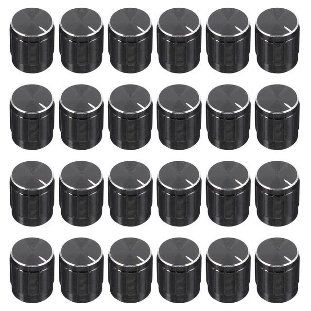 24 Pcs Knob Cover Cap Plum Aluminum Alloy Guitar Control Knobs