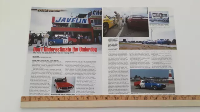 Amc American Motors Trans Am Racing Javelin Original 2011 Article