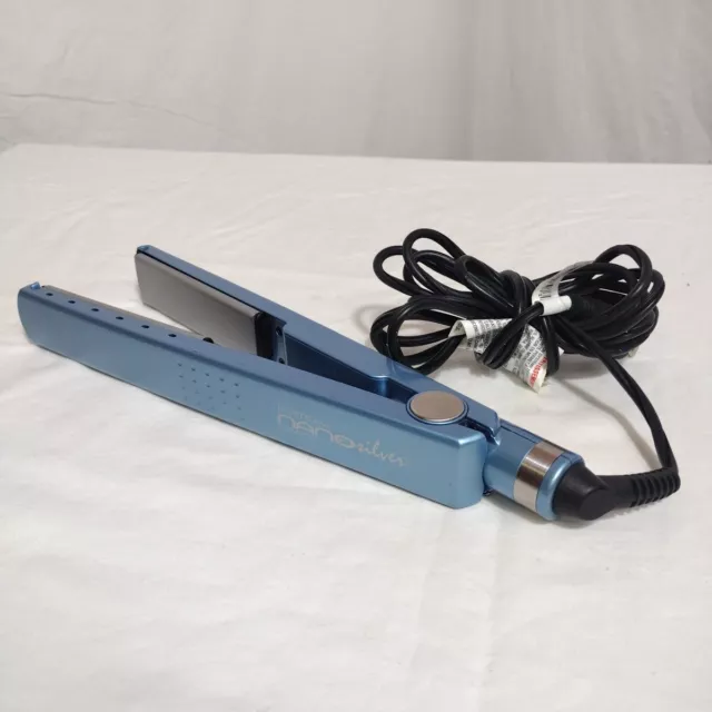 Jilbere Conair Pro JBNS2091 Nano Silver Ceramic Flat Iron Straightener Blue