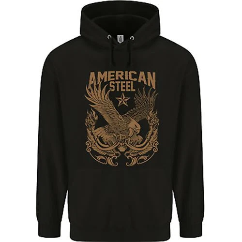 American Steel Motorbike Motorcycle Biker Childrens Kids Hoodie