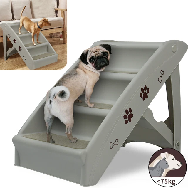 Klappbar Hundetreppe Haustiertreppe Katzentreppe for Kleine Pet 4 Step Tierrampe