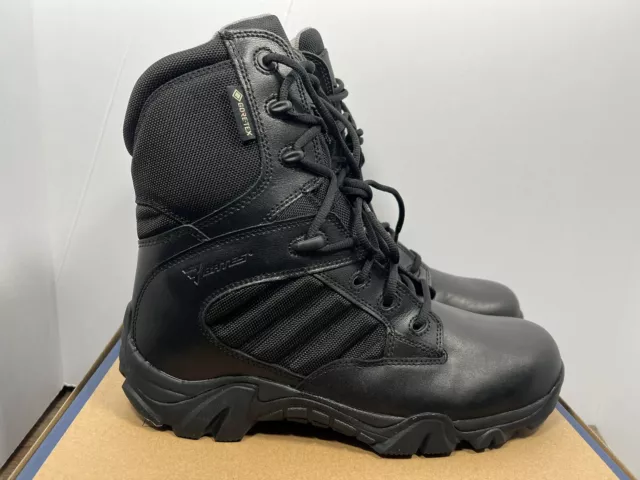 Bates GX-8 Gore Tex Side Zip E02268 Mens Black Leather Tactical Boots 13 EW