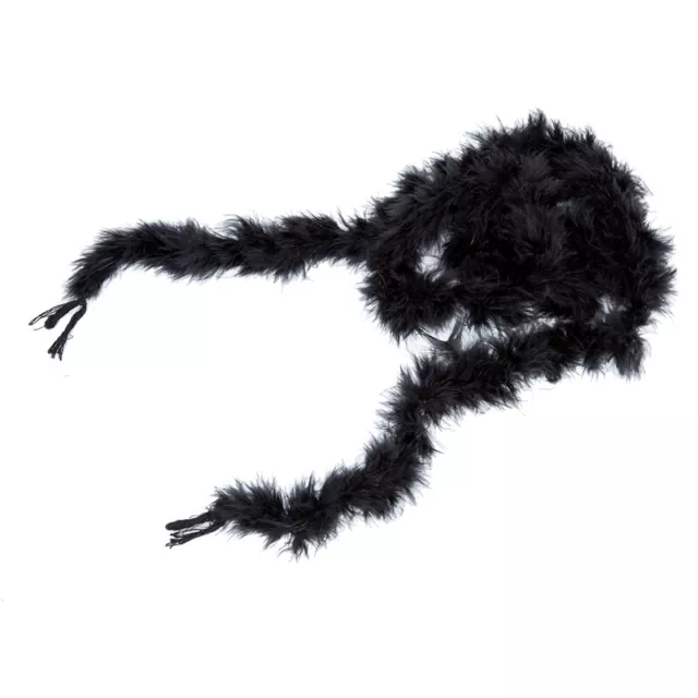 6 Fuss Marabou Feder-Boa fuer Diva Night Tea Party Hochzeit - Schwarz R6N73039