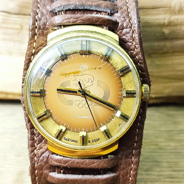 ⭐ VINTAGE Soviet watch VOSTOK Wostok olympiad 80 2414A Gold Plated Made in USSR#