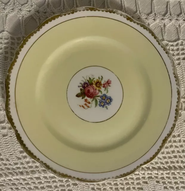 Jackson & Gosling Grosvenor Side Plate Yellow Floral Bone China England c1930