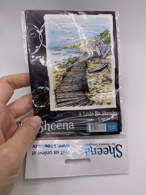Beach Rustic Sheena Laguna Surf Rubber Stamp (No Block) Scrapbook Card Making