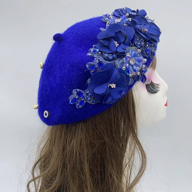 Béret Tricoté Femme Style Français - Extensible, Acrylique, 7 Couleurs (Printemps/Automne) - 3