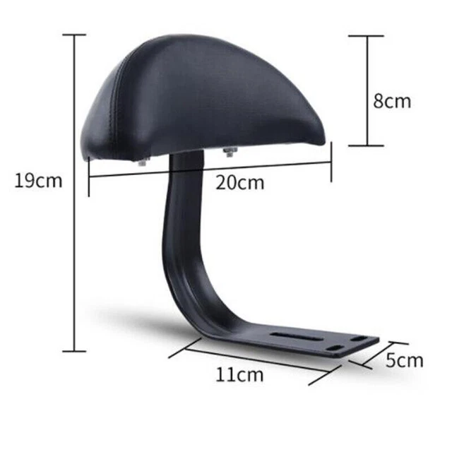 Motorcycle Scooter Refit Rear Backrest Passenger Seat Cushion Back Rest Soft Pad