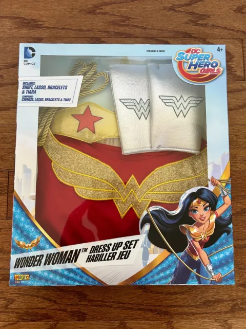 "WONDER WOMAN" {SHIRT/LASSO/BRACELETS/TIARA} "DC SUPER HERO GIRLS" Costume, NEW!