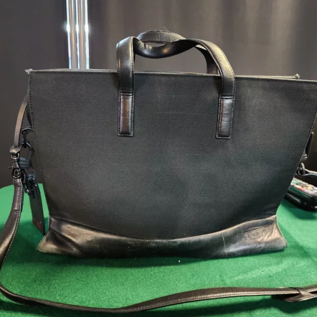 Tumi-Black-Ballistic-Nylon Briefcase-Strap-Luggage- Carry On Pre-Owned