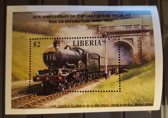 E70. Briefmarken Eisenbahn  Liberia  Bl.,postfrisch