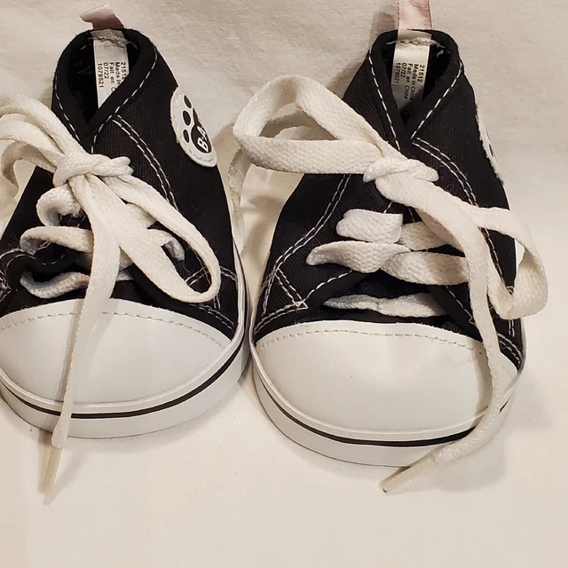 BAB Build-a-Bear Black & White Lace-up Sneakers Shoes