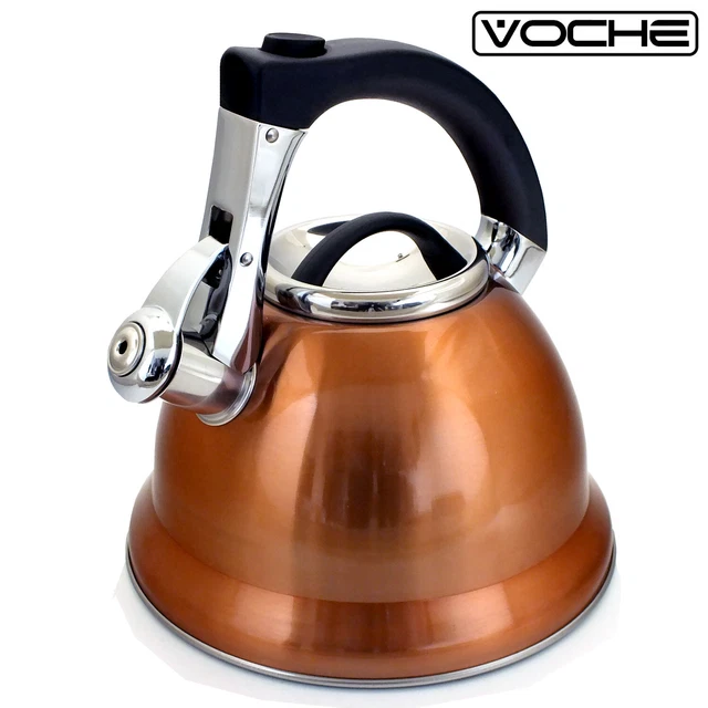 Demo - 3L Copper Whistling Kettle Stovetop Stainless Steel Gas Electric Hobs