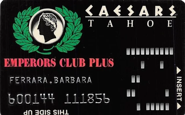 Caesars Tahoe Casino - Lake Tahoe, NV - Rare 5th Issue Card, punch holes