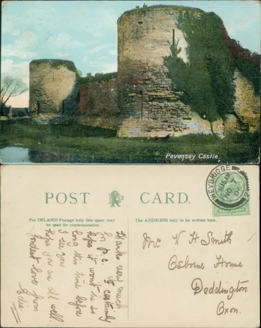 Pevensey Castle Gb 1906 Weybridge Cancel Brown Rawcliffe