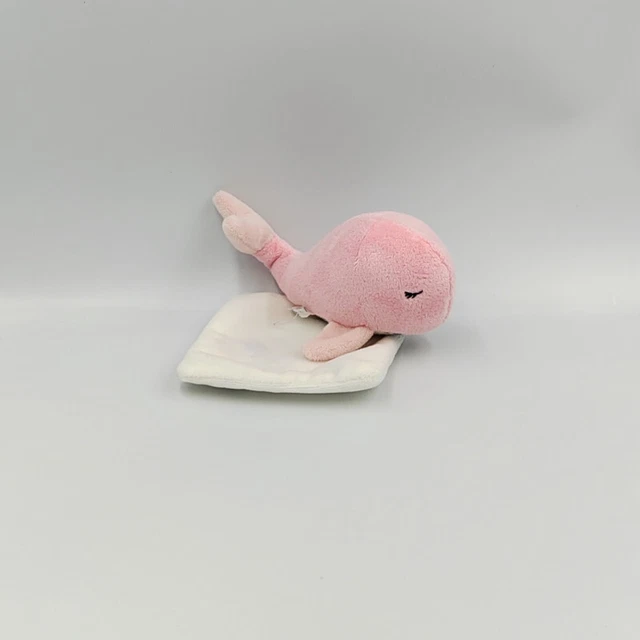 Doudou et Compagnie baleine rose mouchoir - 29888
