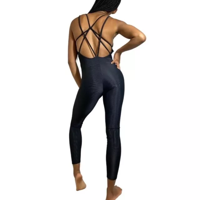 Onzie Flow Warrior Long Ribbed Leotard Jumpsuit Size S/M