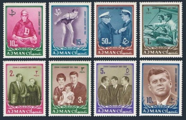 Ajman 19-26,MNH.Michel 19-26A. President John F.Kennedy,1964.