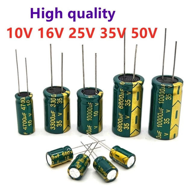 Condensatore alluminio da 6,3 V a 450 V elettrico yro litico da 2,2uF a 4700uF