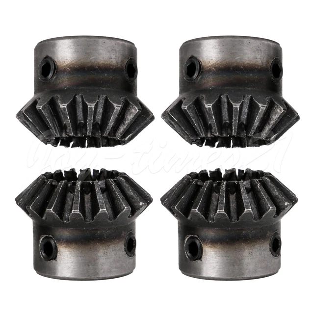 4Pcs Bevel Tapered Pinion Gear Wheel 1.5 Modulus 16T 0.47" Dia 1:1 Ratio