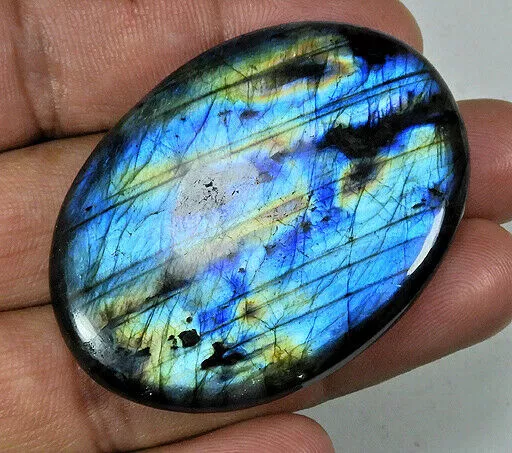 145cts. 100% Natural Multi Flash Labradorita Oval Cabujón Piedra Preciosa...