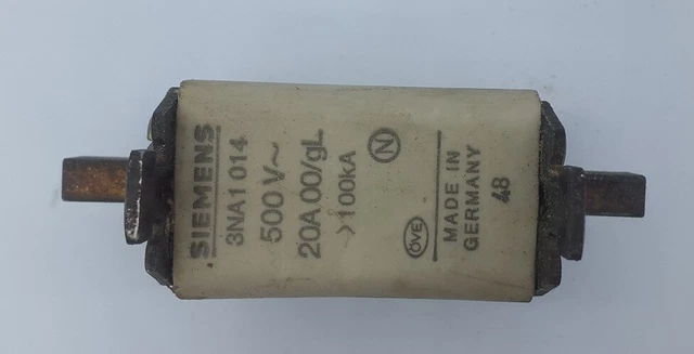 Siemens 3NA1014 Sécurité 3NA1 014 Insert Fusible 20A 500V > 100kA 3