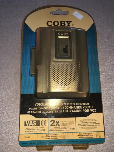 Coby CX-R60 Voice Activated Cassette Recorder-New