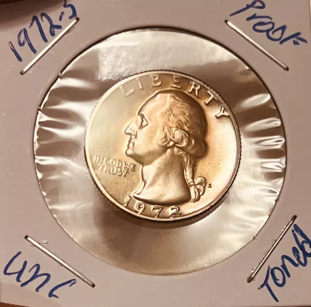 1972-S Washington Quarter Proof-UNC Toned-Toning#1025002